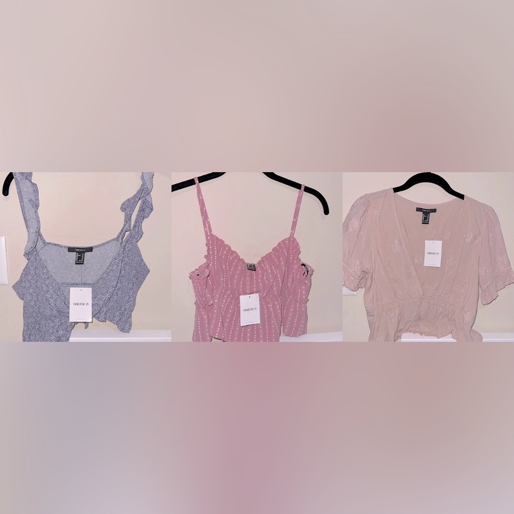 Forever21 three crop blouses